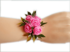 K13 * Kotylion, bukiecik na rękę z różyczkami na ślub, studniówkę - różne kolory