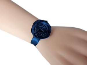 K19 granatowy * Kotylion na rękę na ślub, studniówkę, połowinki