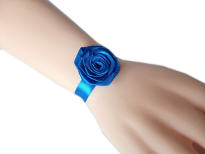 K19 niebieski * Kotylion na rękę na ślub, studniówkę, połowinki