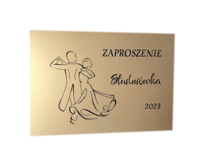 ZT5 * Złote zaproszenie na Studniówkę  * spersonalizowane 