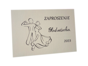 ZT7 * Kremowe zaproszenie na Studniówkę  * spersonalizowane