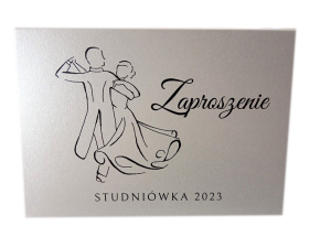 ZT8 * Srebrne zaproszenie na Studniówkę  * spersonalizowane 