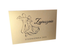 ZT9 * Złote zaproszenie na Studniówkę  * spersonalizowane  
