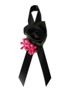 PR20 _I * Przypinka, butonierka z różyczką i różowymi dodatkami 