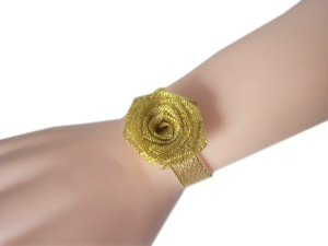 K24 _T  * Złoty kotylion na rękę na ślub, studniówkę, połowinki 