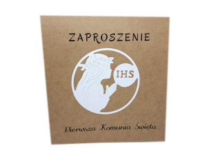 ZK28B * Zaproszenie na Pierwszą Komunię Świętą z dziewczynką