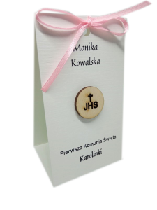 WK19  * Podziękowanie + winietka na Komunię z hostią