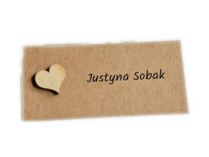 WIN6 * Winietka rustykalna z drewnianym sercem