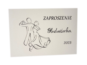ZT6 * Białe zaproszenie na Studniówkę  * spersonalizowane 