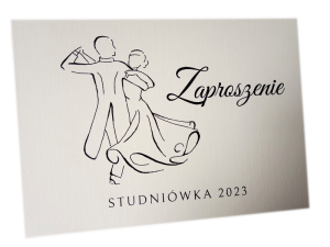 ZT11 * Kremowe zaproszenie na Studniówkę  * spersonalizowane