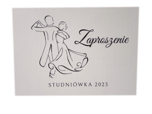 ZT12 * Białe zaproszenie na Studniówkę  * spersonalizowane 