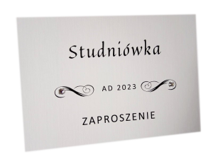ZT13 * Białe zaproszenie na Studniówkę  * spersonalizowane 