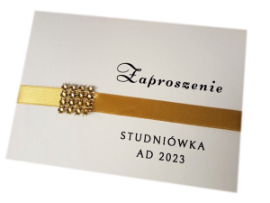 ZT18 * Kremowe zaproszenie na Studniówkę  * spersonalizowane