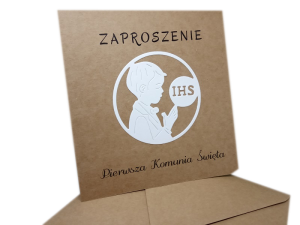 ZK30B * Zaproszenie na Pierwszą Komunię Świętą z chłopcem