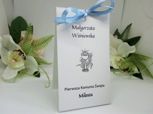 WK15B  * Podziękowanie + winietka na Komunię z kielichem