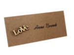 WS6E *  Winietka rustykalna z drewnianym napisem LOVE