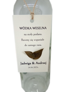 O34 * Zawieszki na alkohol z listkami - komplet 50szt 