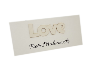 WS7 * Ślubna winietka z napisem LOVE 